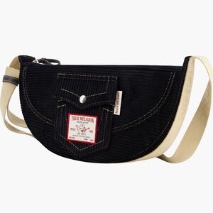 NWT TRUE RELIGION BLACK HOBO Crossbody/Shoulder Bag